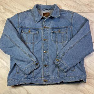 LEE Classic Trucker Style Jean Jacket Denim Medium Wash LM45128 XL